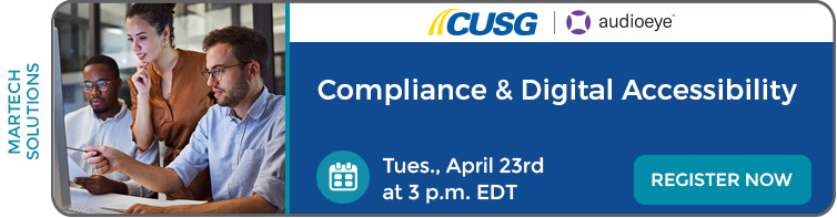 Tuesday, April 23, 2024: Compliance & Digital Accessibility Webinar. Register now.